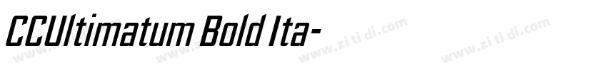 CCUltimatum Bold Ita字体转换